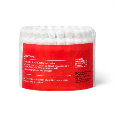 Disposable White Basket Filters, 200 Count Pack