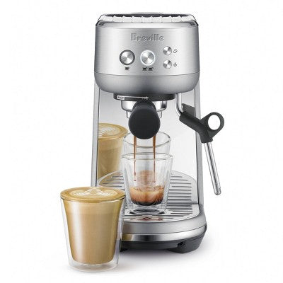 Compact Stainless Espresso Maker with Steam Wand, 15 bar