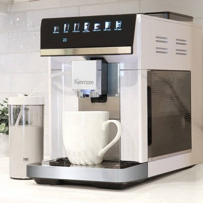 Automatic Bean-to-Cup Espresso Machine with Cream System, White