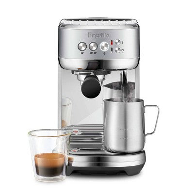 Compact Stainless Espresso Maker with Auto Steam Wand