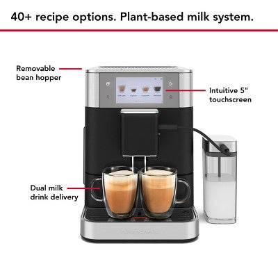 Automatic Espresso Maker with Milk System, Dark Finish